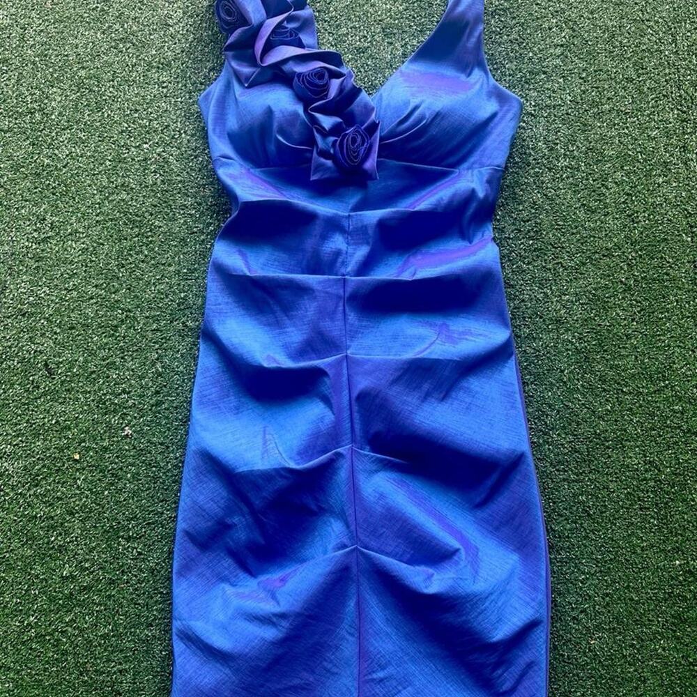 vintage ruched flower dress